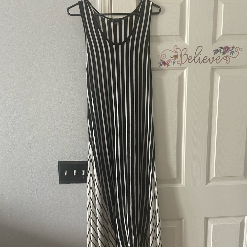 Large Dress by Love Ryan Women's Maxi Dress Striped with hanky hem
